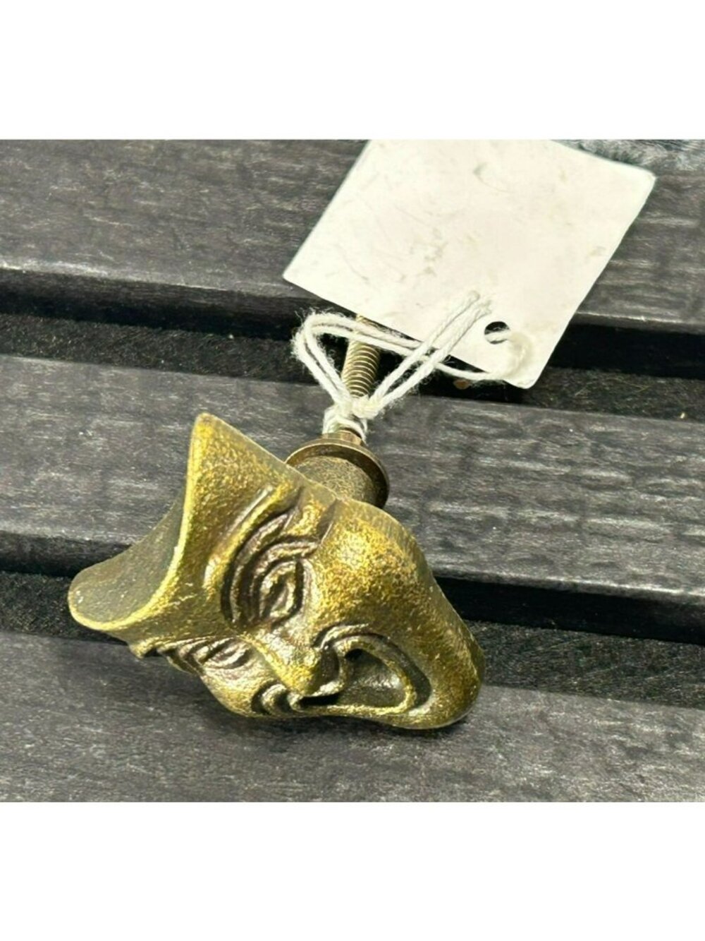 Decorative Antique Gold Mask Drawer Knob Pull Handle - Picture 2 of 3